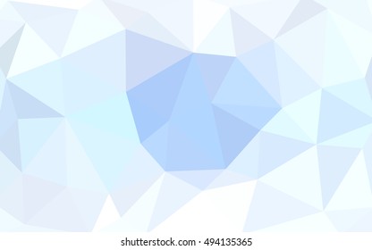 Light blue polygonal illustration, which consist of triangles. Triangular design for your business. Geometric background in Origami style with gradient.