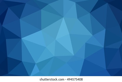 Light blue polygonal illustration, which consist of triangles. Triangular design for your business. Geometric background in Origami style with gradient.