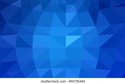 Light blue polygonal illustration, which consist of triangles. Triangular design for your business. Geometric background in Origami style with gradient.