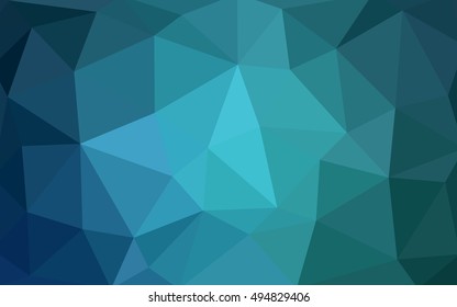 Light blue polygonal illustration, which consist of triangles. Triangular design for your business. Geometric background in Origami style with gradient.