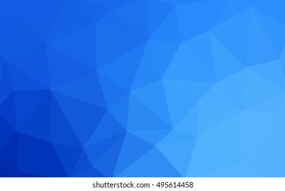 Light blue polygonal illustration, which consist of triangles. Triangular design for your business. Geometric background in Origami style with gradient.
