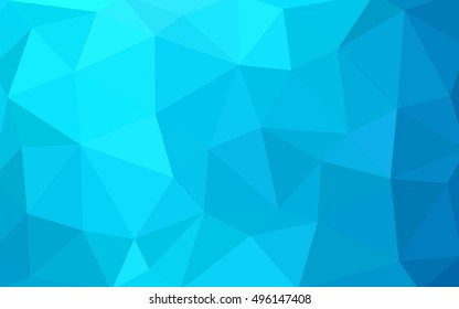 Light blue polygonal illustration, which consist of triangles. Triangular design for your business. Geometric background in Origami style with gradient.