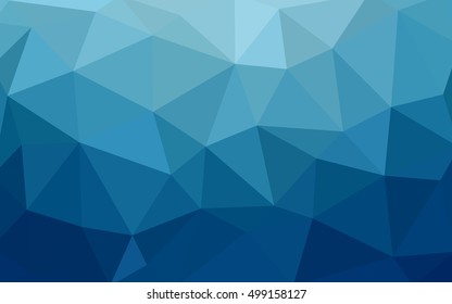 Light blue polygonal illustration, which consist of triangles. Triangular design for your business. Geometric background in Origami style with gradient.
