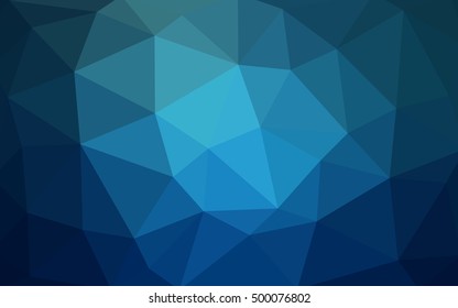 Light blue polygonal illustration, which consist of triangles. Triangular design for your business. Geometric background in Origami style with gradient.