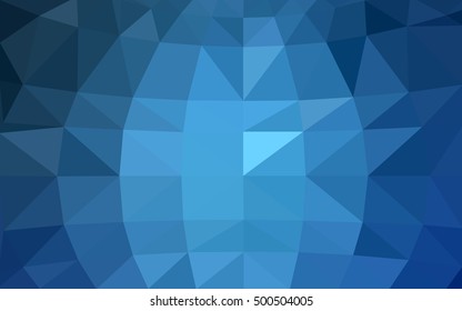 Light blue polygonal illustration, which consist of triangles. Triangular design for your business. Geometric background in Origami style with gradient.