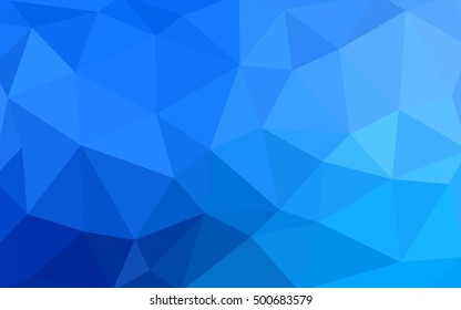 Light blue polygonal illustration, which consist of triangles. Triangular design for your business. Geometric background in Origami style with gradient.