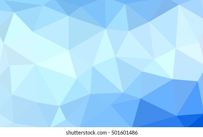 Light blue polygonal illustration, which consist of triangles. Triangular design for your business. Geometric background in Origami style with gradient.