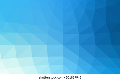 Light blue polygonal illustration, which consist of triangles. Triangular design for your business. Geometric background in Origami style with gradient.