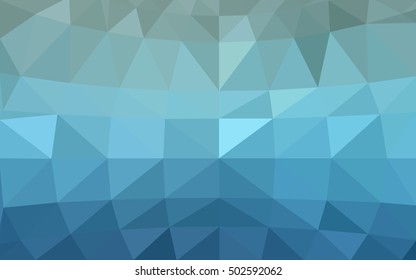 Light blue polygonal illustration, which consist of triangles. Triangular design for your business. Geometric background in Origami style with gradient.