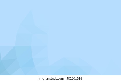 Light blue polygonal illustration, which consist of triangles. Triangular design for your business. Geometric background in Origami style with gradient.