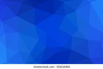 Light blue polygonal illustration, which consist of triangles. Triangular design for your business. Geometric background in Origami style with gradient.