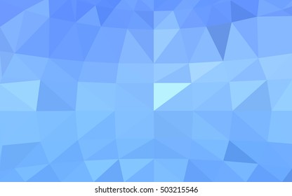 Light blue polygonal illustration, which consist of triangles. Triangular design for your business. Geometric background in Origami style with gradient.