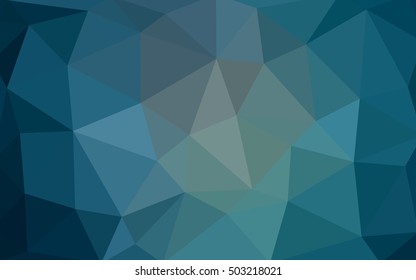 Light blue polygonal illustration, which consist of triangles. Triangular design for your business. Geometric background in Origami style with gradient.