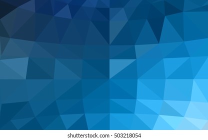 Light blue polygonal illustration, which consist of triangles. Triangular design for your business. Geometric background in Origami style with gradient.