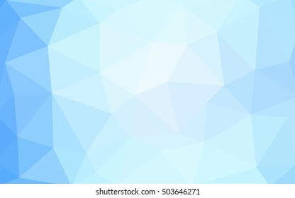 Light blue polygonal illustration, which consist of triangles. Triangular design for your business. Geometric background in Origami style with gradient.