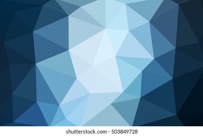 Light blue polygonal illustration, which consist of triangles. Triangular design for your business. Geometric background in Origami style with gradient.