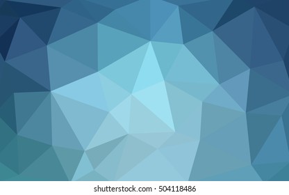 Light blue polygonal illustration, which consist of triangles. Triangular design for your business. Geometric background in Origami style with gradient.