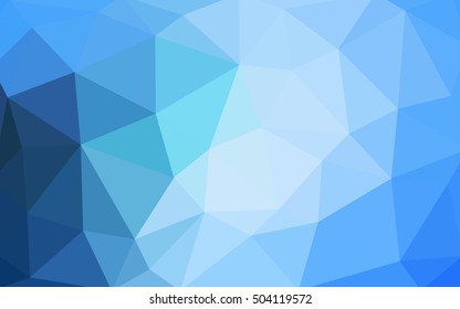 Light blue polygonal illustration, which consist of triangles. Triangular design for your business. Geometric background in Origami style with gradient.