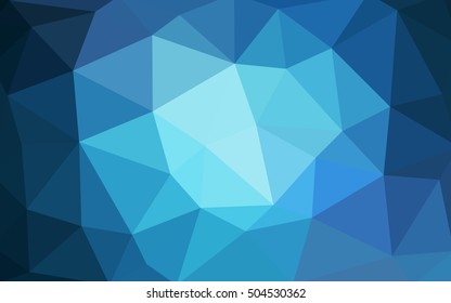 Light blue polygonal illustration, which consist of triangles. Triangular design for your business. Geometric background in Origami style with gradient.