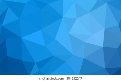 Light blue polygonal illustration, which consist of triangles. Triangular design for your business. Geometric background in Origami style with gradient.