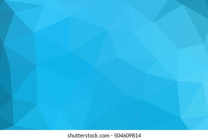 Light blue polygonal illustration, which consist of triangles. Triangular design for your business. Geometric background in Origami style with gradient.
