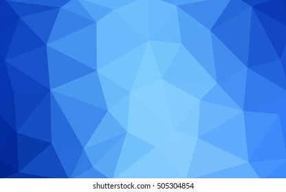 Light blue polygonal illustration, which consist of triangles. Triangular design for your business. Geometric background in Origami style with gradient.
