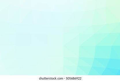 Light blue polygonal illustration, which consist of triangles. Triangular design for your business. Geometric background in Origami style with gradient.