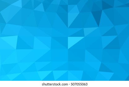 Light blue polygonal illustration, which consist of triangles. Triangular design for your business. Geometric background in Origami style with gradient.