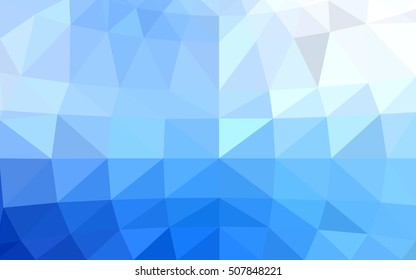 Light blue polygonal illustration, which consist of triangles. Triangular design for your business. Geometric background in Origami style with gradient.