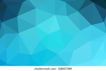 Light blue polygonal illustration, which consist of triangles. Triangular design for your business. Geometric background in Origami style with gradient.