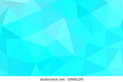 Light blue polygonal illustration, which consist of triangles. Triangular design for your business. Geometric background in Origami style with gradient.