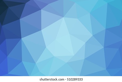 Light blue polygonal illustration, which consist of triangles. Triangular design for your business. Geometric background in Origami style with gradient.
