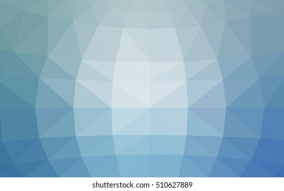 Light blue polygonal illustration, which consist of triangles. Triangular design for your business. Geometric background in Origami style with gradient.