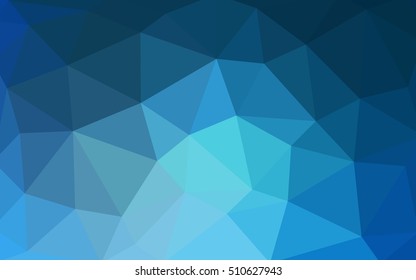 Light blue polygonal illustration, which consist of triangles. Triangular design for your business. Geometric background in Origami style with gradient.