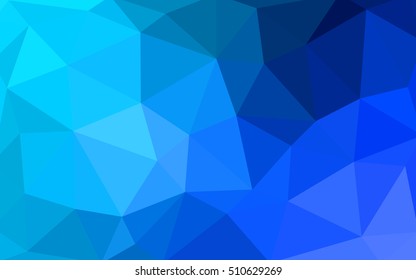 Light blue polygonal illustration, which consist of triangles. Triangular design for your business. Geometric background in Origami style with gradient.