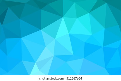 Light blue polygonal illustration, which consist of triangles. Triangular design for your business. Geometric background in Origami style with gradient.