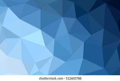 Light blue polygonal illustration, which consist of triangles. Triangular design for your business. Geometric background in Origami style with gradient.
