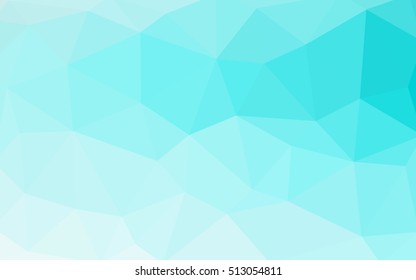 Light blue polygonal illustration, which consist of triangles. Triangular design for your business. Geometric background in Origami style with gradient.