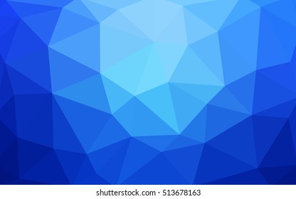 Light blue polygonal illustration, which consist of triangles. Triangular design for your business. Geometric background in Origami style with gradient.