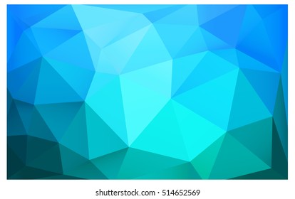 Light BLUE polygonal illustration, which consist of triangles. Triangular pattern for your business design. Geometric background in Origami style with gradient. 