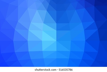Light blue polygonal illustration, which consist of triangles. Triangular design for your business. Geometric background in Origami style with gradient.