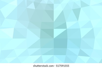 Light blue polygonal illustration, which consist of triangles. Triangular design for your business. Geometric background in Origami style with gradient.