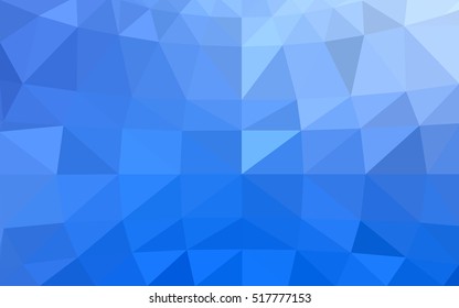 Light blue polygonal illustration, which consist of triangles. Triangular design for your business. Geometric background in Origami style with gradient.