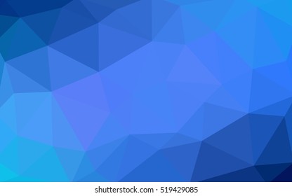 Light blue polygonal illustration, which consist of triangles. Triangular design for your business. Geometric background in Origami style with gradient.