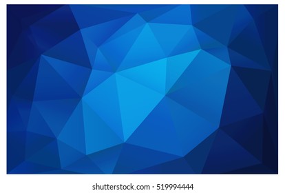 Light BLUE polygonal illustration, which consist of triangles. Triangular design for your business. Creative geometric background in Origami style with gradient