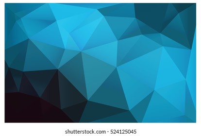 Light BLUE polygonal illustration, which consist of triangles. Triangular pattern for your business design. Geometric background in Origami style with gradient. 