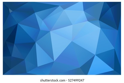 Light blue polygonal illustration, which consist of triangles. Triangular design for your business. Geometric background in Origami style with gradient.
