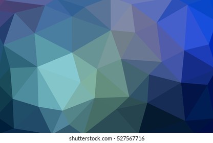 Light blue polygonal illustration, which consist of triangles. Triangular design for your business. Geometric background in Origami style with gradient.