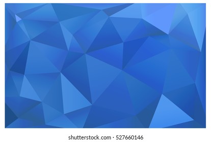 Light BLUE polygonal illustration, which consist of triangles. Triangular pattern for your business design. Geometric background in Origami style with gradient. 
