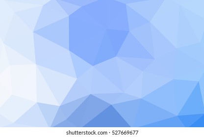 Light blue polygonal illustration, which consist of triangles. Triangular design for your business. Geometric background in Origami style with gradient.
